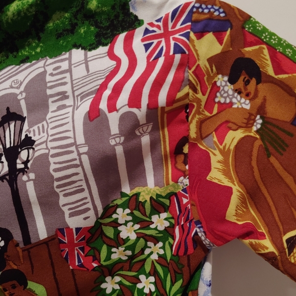 Iolani boy's Aloha shirt Kamehameha vintage print BABY LUAU - Picture 6 of 16